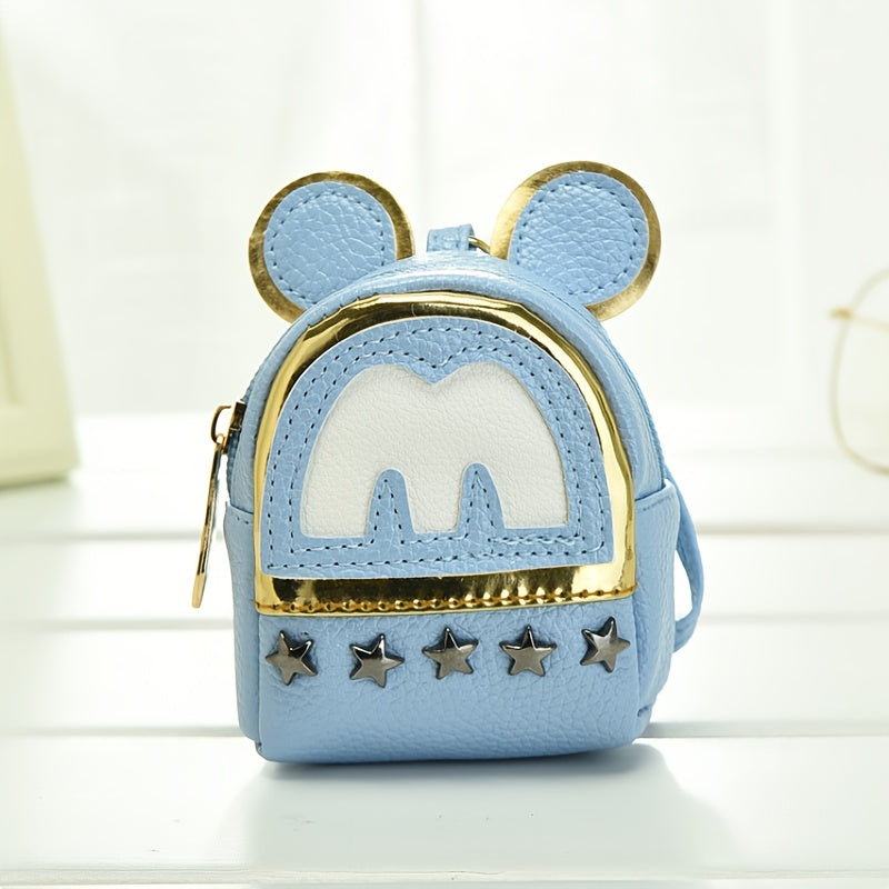 Girls Cartoon Mouse Mini Coin Purse Zipper Wallet Holiday Gift