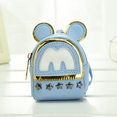 Girls Cartoon Mouse Mini Coin Purse Zipper Wallet Holiday Gift