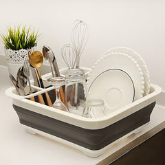 Collapsible Dish Drying Rack with Drainer Board