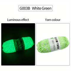 Glow In Dark Yarn Luminous Cotton Yarn Soft For DIY Knitting