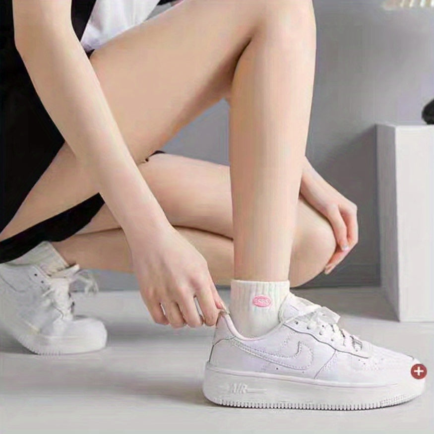 Girls Kids Numbers Print Striped Socks Breathable Comfy Children's Socks