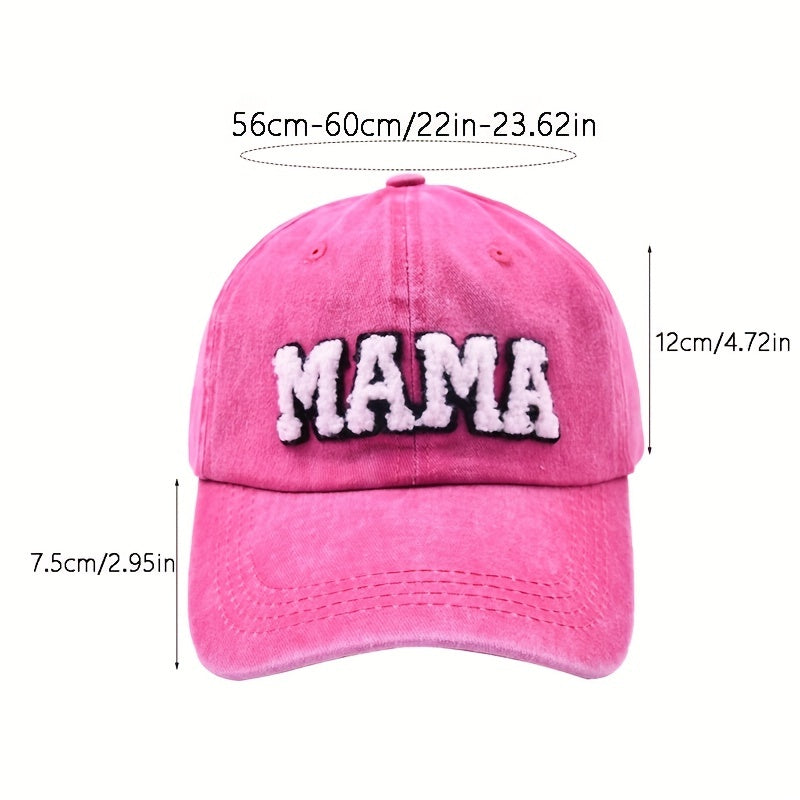 Adjustable Parent Child Baseball Caps With Mini And Mama Letter Embroidery