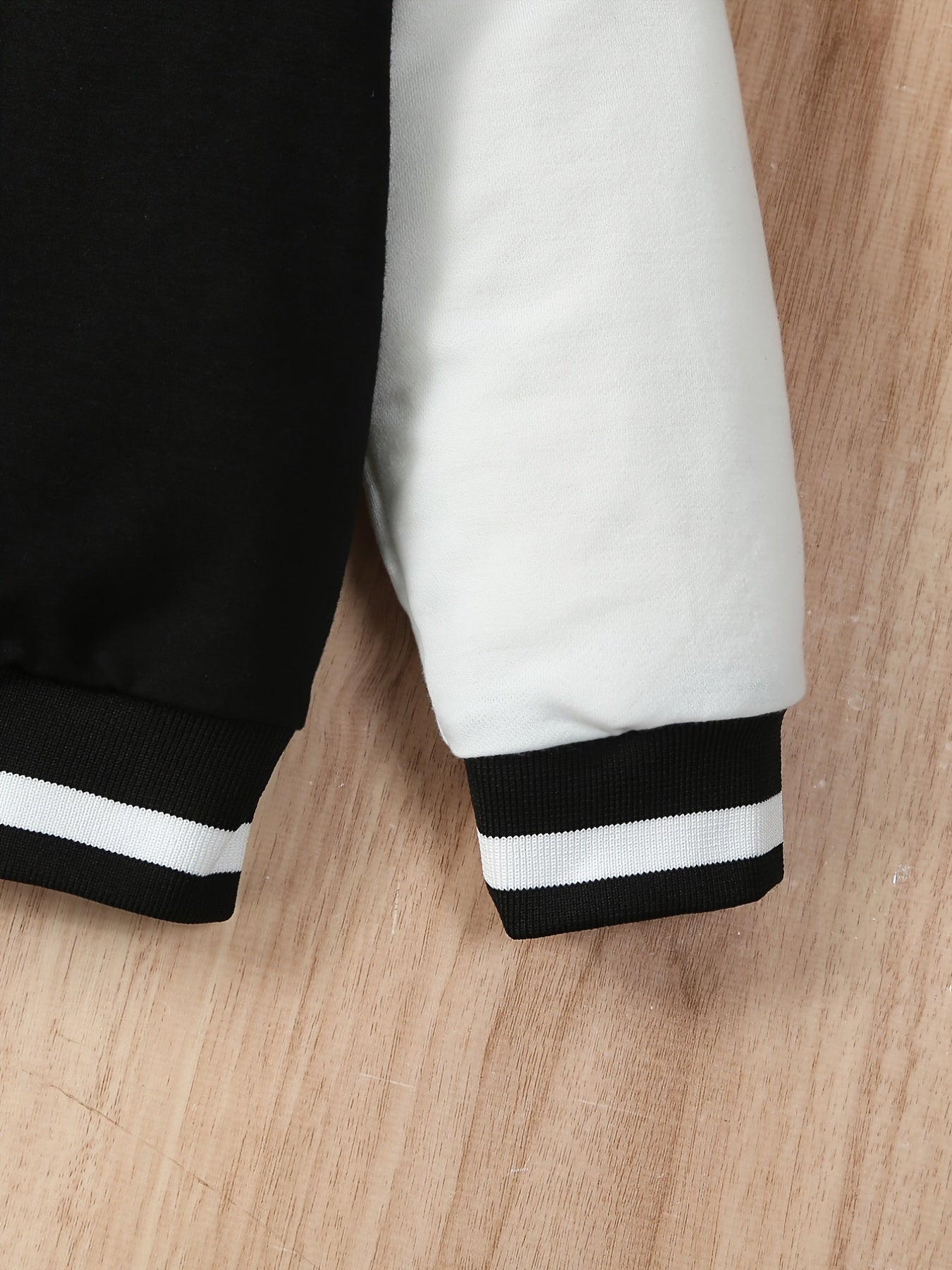 Boys Letter A Embroidered Varsity Jacket Long Sleeve with Baseball Collar