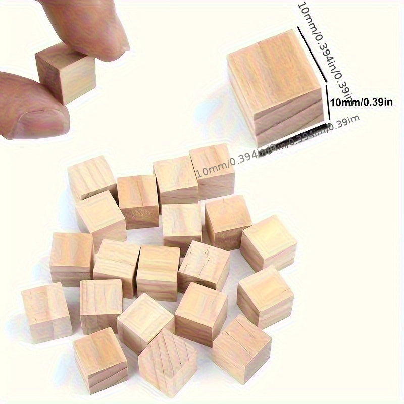 4 Inch Wooden Blocks 6 Colors Sturdy Building Blocks Play & Decor
