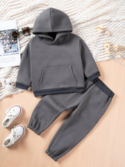 Toddler Boy's Thermal Outfit 2pcs Hoodie & Sweatpants Set