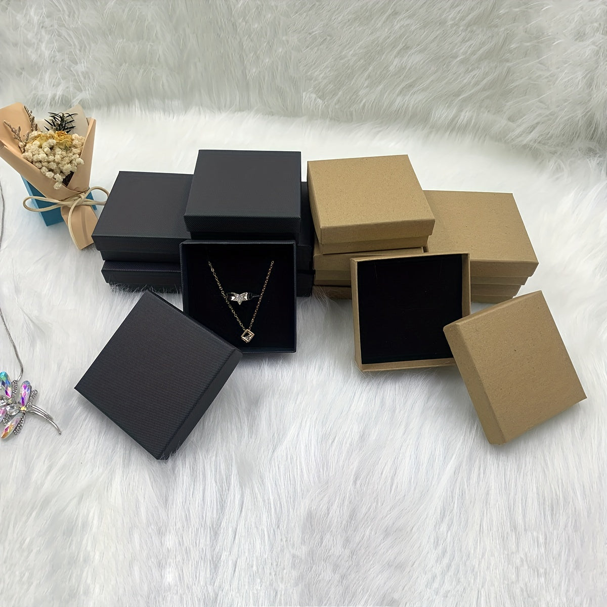 12pcs Pack Classic Jewelry Packaging Box