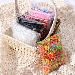 1000pcs Girls Colorful Hair Ties Set Holiday Gift