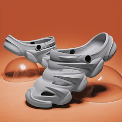 Men's Hollow Out Clogs Slip on Closed Toe Sandals Soft Sole