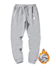 Men's Rabbit Graphic Sherpa Fleece Active Sweatpants