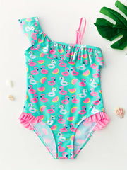 Girl's Flamingo Tankini Swimwear for Beach Vacation
