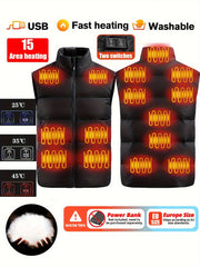 Men's Smart Heating Vest Warm Outdoor Vest Winter Clothing