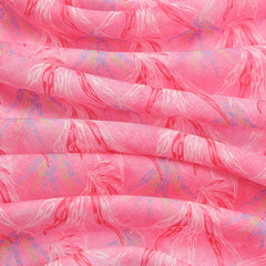 Pink Wheat Print Bandana Graffiti Neckerchief Silk Head Wrap Hair Accessories