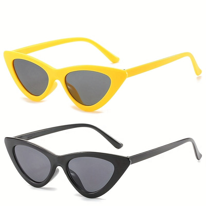 2 Pairs Triangle Cat's Eye Sunglasses for Men