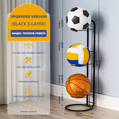 Home Basketball Storage Rack Football Volleyball Shelf