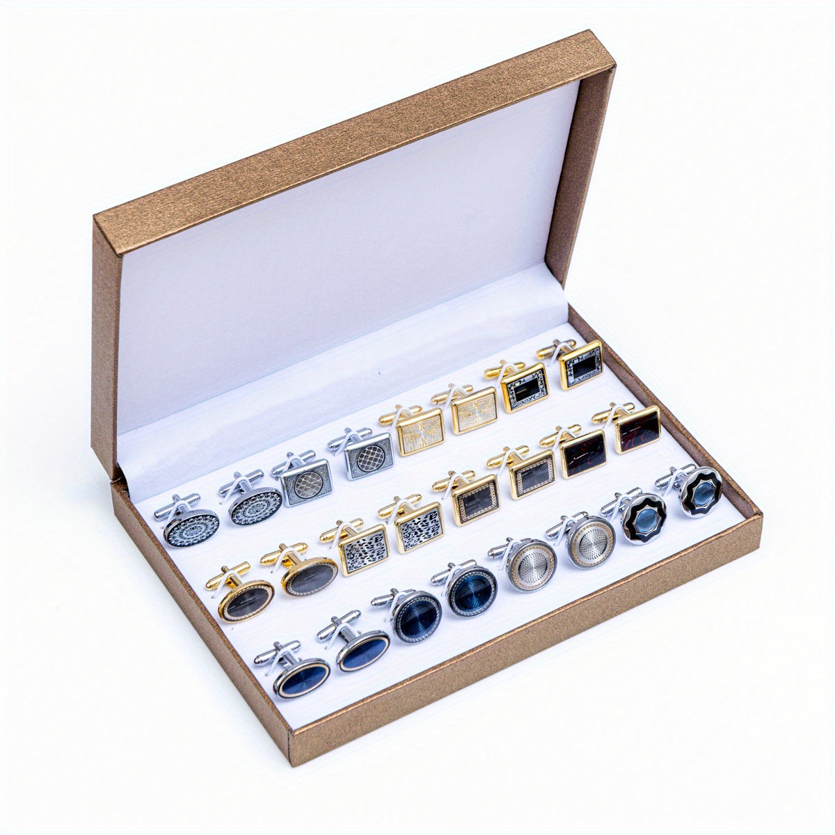 12pairs Wedding Suit Cufflinks in Various Styles