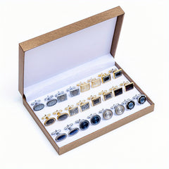 12pairs Wedding Suit Cufflinks in Various Styles