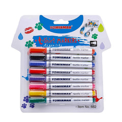 8pcs Fabric Pen T shirt Cloth Drawing Painting Washed Not Fade Textile Diy Pen