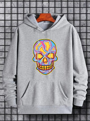 Cartoon Skull Print Hoodie Men's Hooded Sweatshirt Streetwear