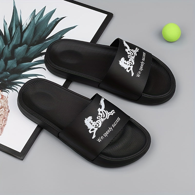 Men's Non Slip Lightweight Slides Open Toe Quick Dry Slippers
