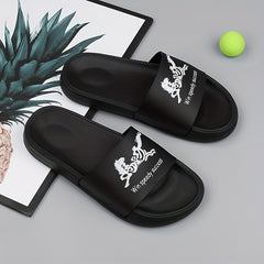 Men's Non Slip Lightweight Slides Open Toe Quick Dry Slippers