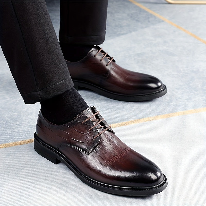 Men's Textured Derby Shoes Business Formal Wear