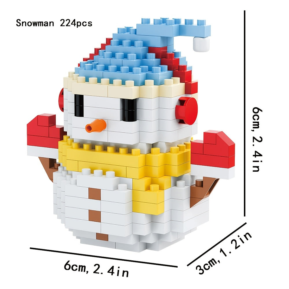 Christmas Building Blocks Toys Santa Elf Train Snowman Tree Reindeer