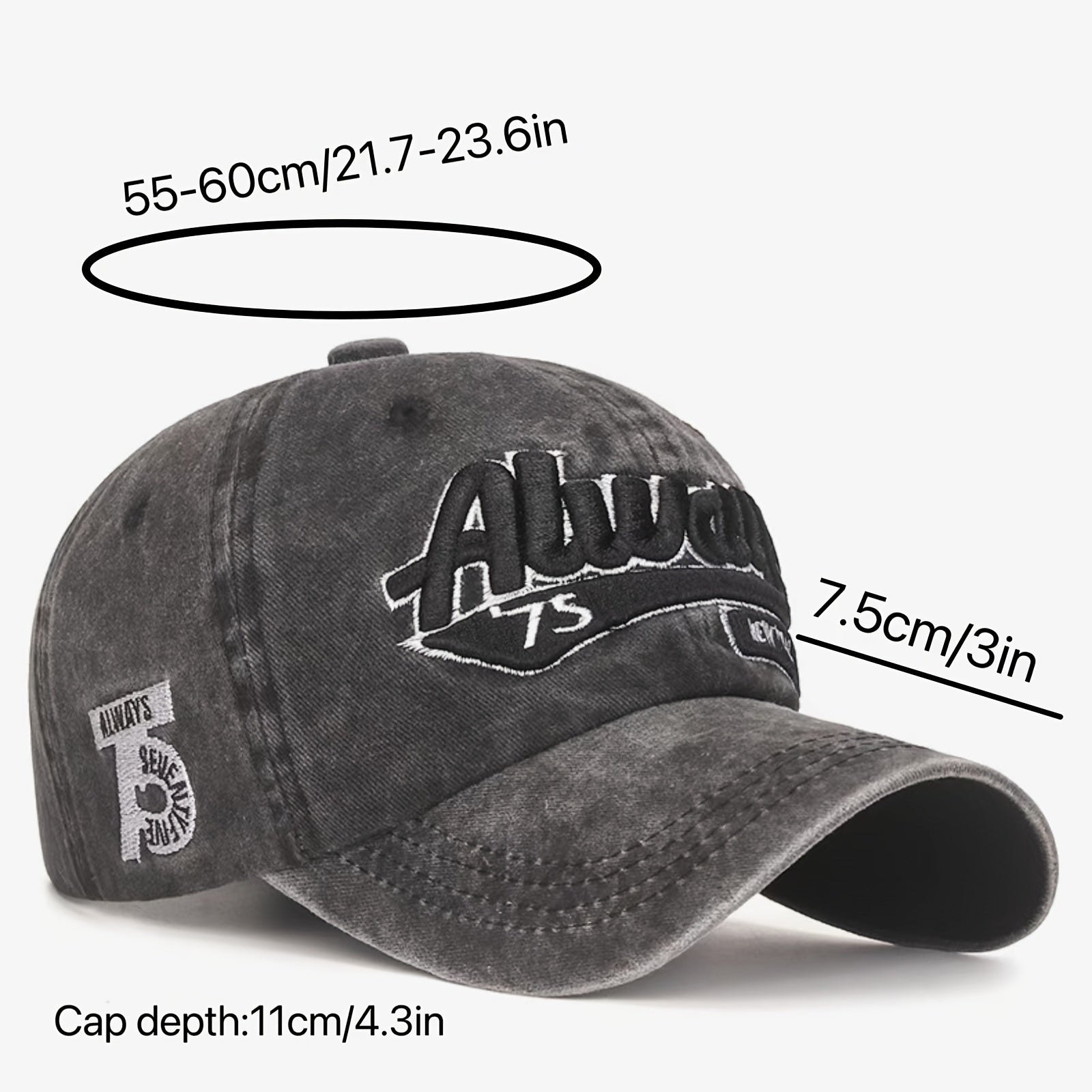 Retro Adjustable Baseball Hat Four Seasons Washable Shade Hat
