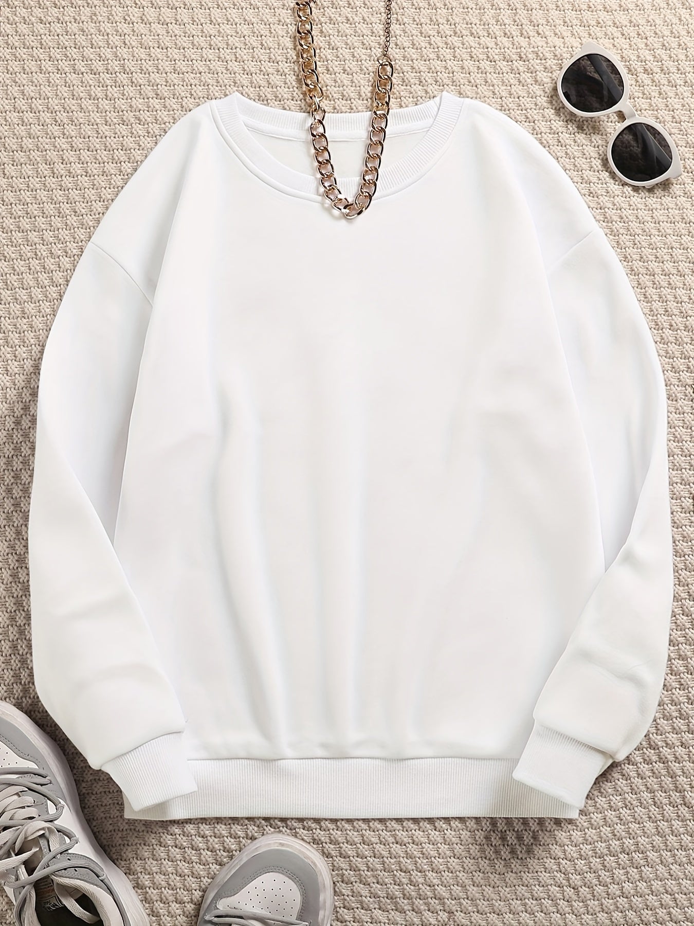 Women's Round Neck Active Sweatshirt Casual Sports Sweatshirts