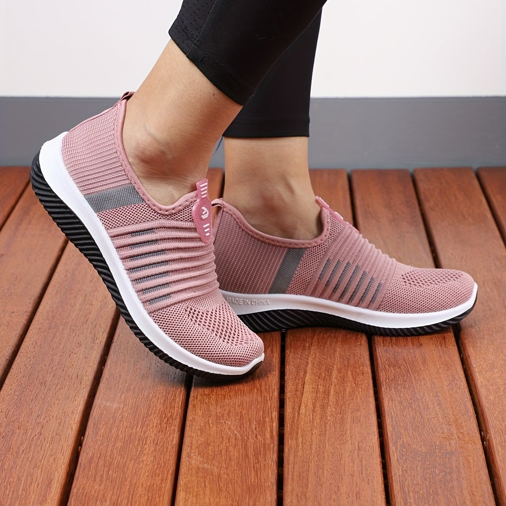 Women's Knit Sock Sneakers Low Top Slip-On Athletic Gym Shoes