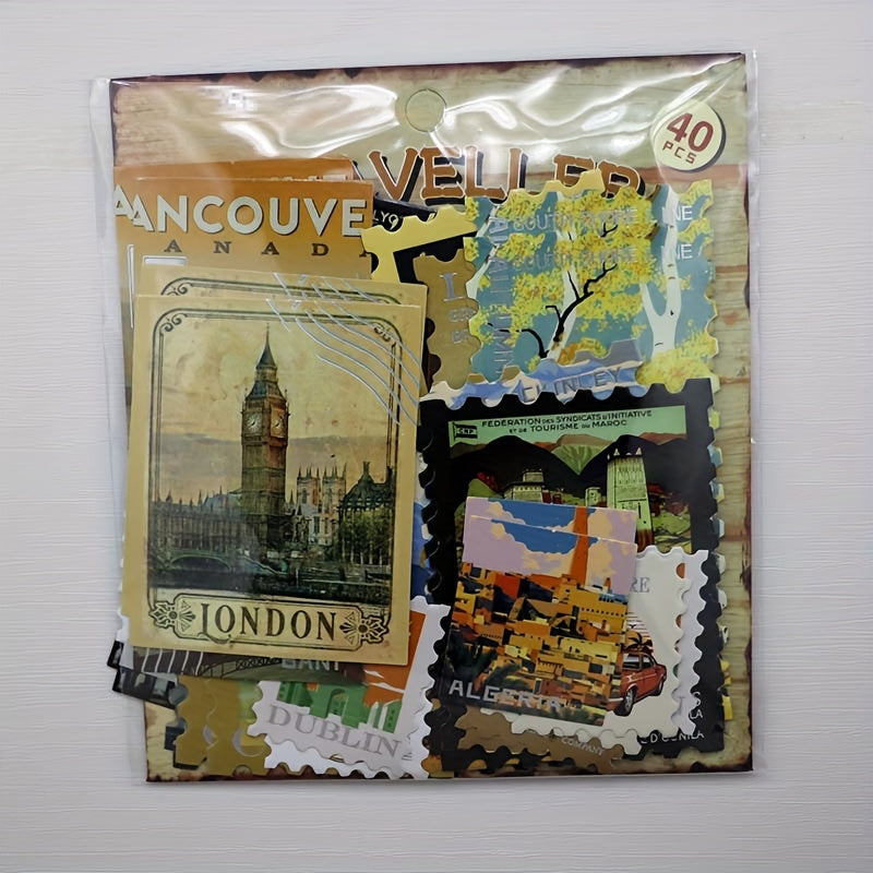 Vintage Style Nostalgic Stickers Old Photos