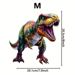 T-Rex Wooden Puzzle Animal Shaped Jigsaw Brain Exercise Artistic Decor