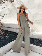 Sleeveless Wide Leg Jumpsuit Casual Summer Jumpsuit Women's Clothing