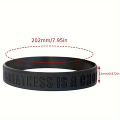 4pcs Inspirational Quote Silicone Bracelet