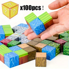 50 100pcs Magnetic Building Blocks Set for Boys Girls Cube Building Toys