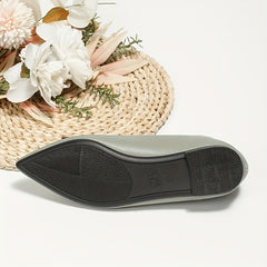 Women's Metal Decor Flat Pointed Toe Soft Sole Shoes