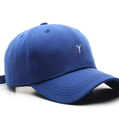 Y Embroidery Baseball Cap Lightweight Cotton Sun Hat Casual Solid Dad Hats