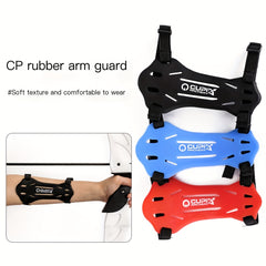 Adjustable Protective Rubber Arm Guards Bracer with 2 Straps