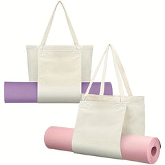 Yoga Mat Tote Bag Pilates Canvas Carrier Pocket Handbag