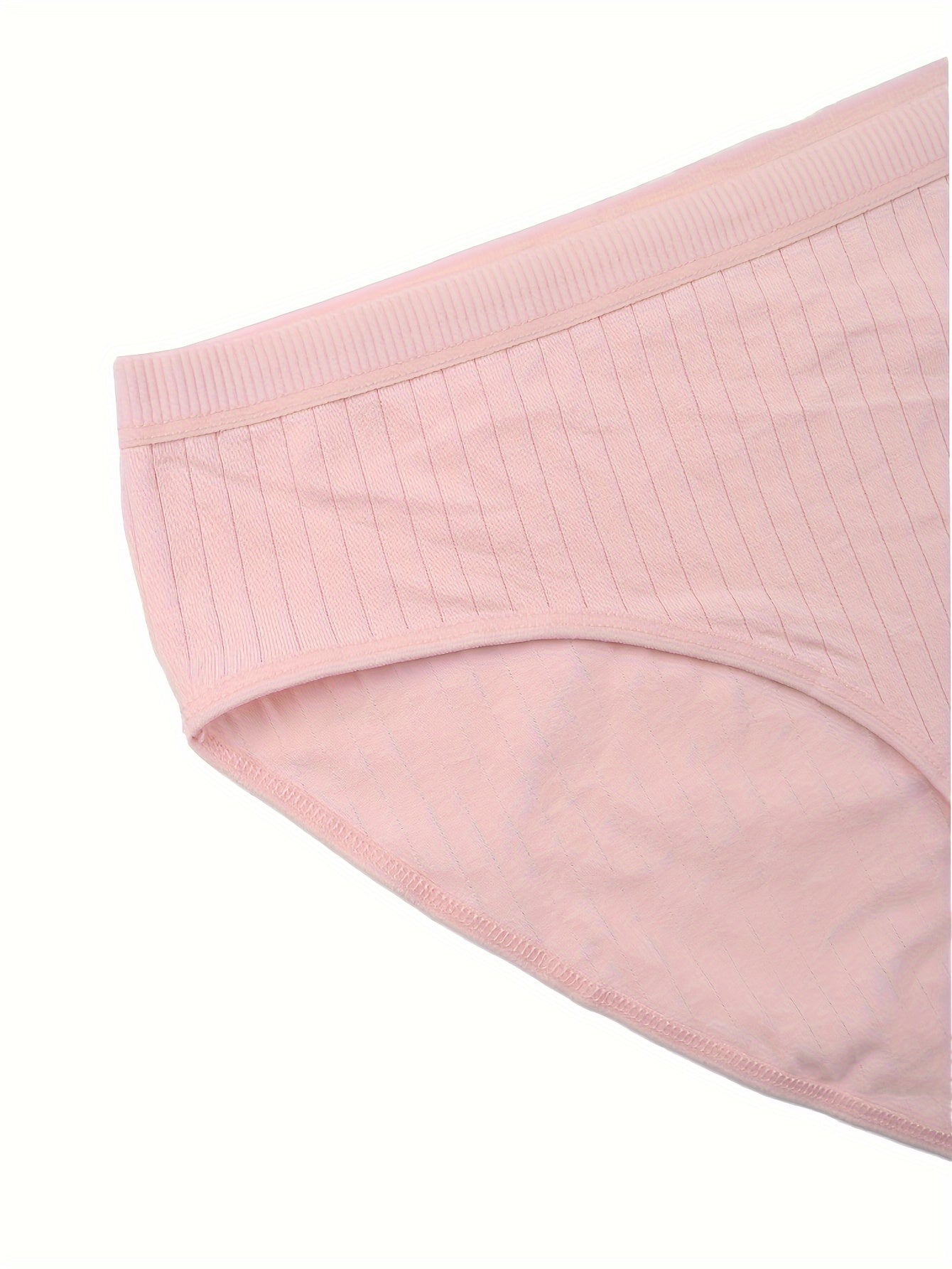6 Pack Women's Plus Size Ribbed Mid Waisted Comfort Soft Briefs Set