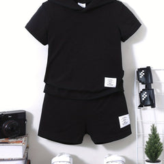 Baby Boy's Short Sleeve Hoodie & Shorts