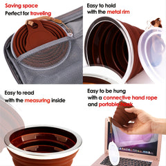1pc Silicone Collapsible Travel Cup Foldable Portable Reusable Drinking Cup