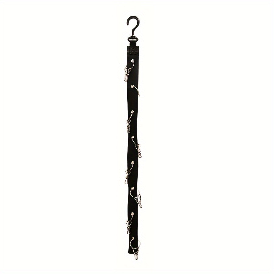 2pcs Hanging Hat Storage Rack With 8 Clips Heavy Duty Storage Clips For Hats