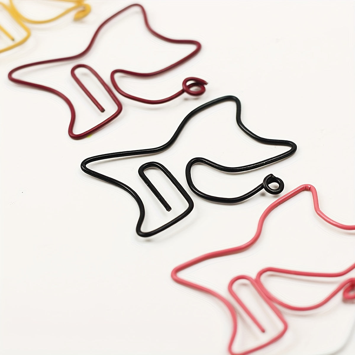 10pcs Kitten Shaped Paper Clips Metal Pins