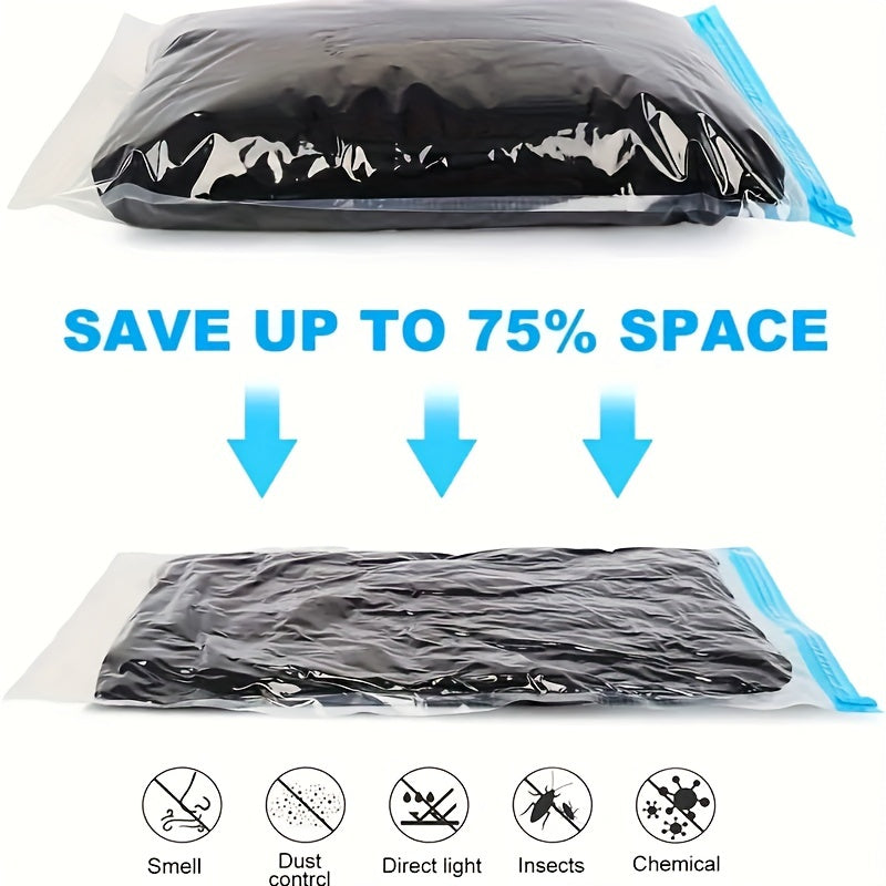 5 Pcs Compression Bags For Travel Vacuum Packing Space Saver Bags