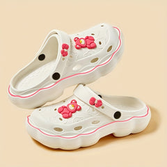 Women's Bear Garden Clogs Hollow Out Slide Shoes