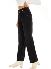 High Waist Straight Leg Jeans Wide Leg Loose Fit High Rise Denim Pants