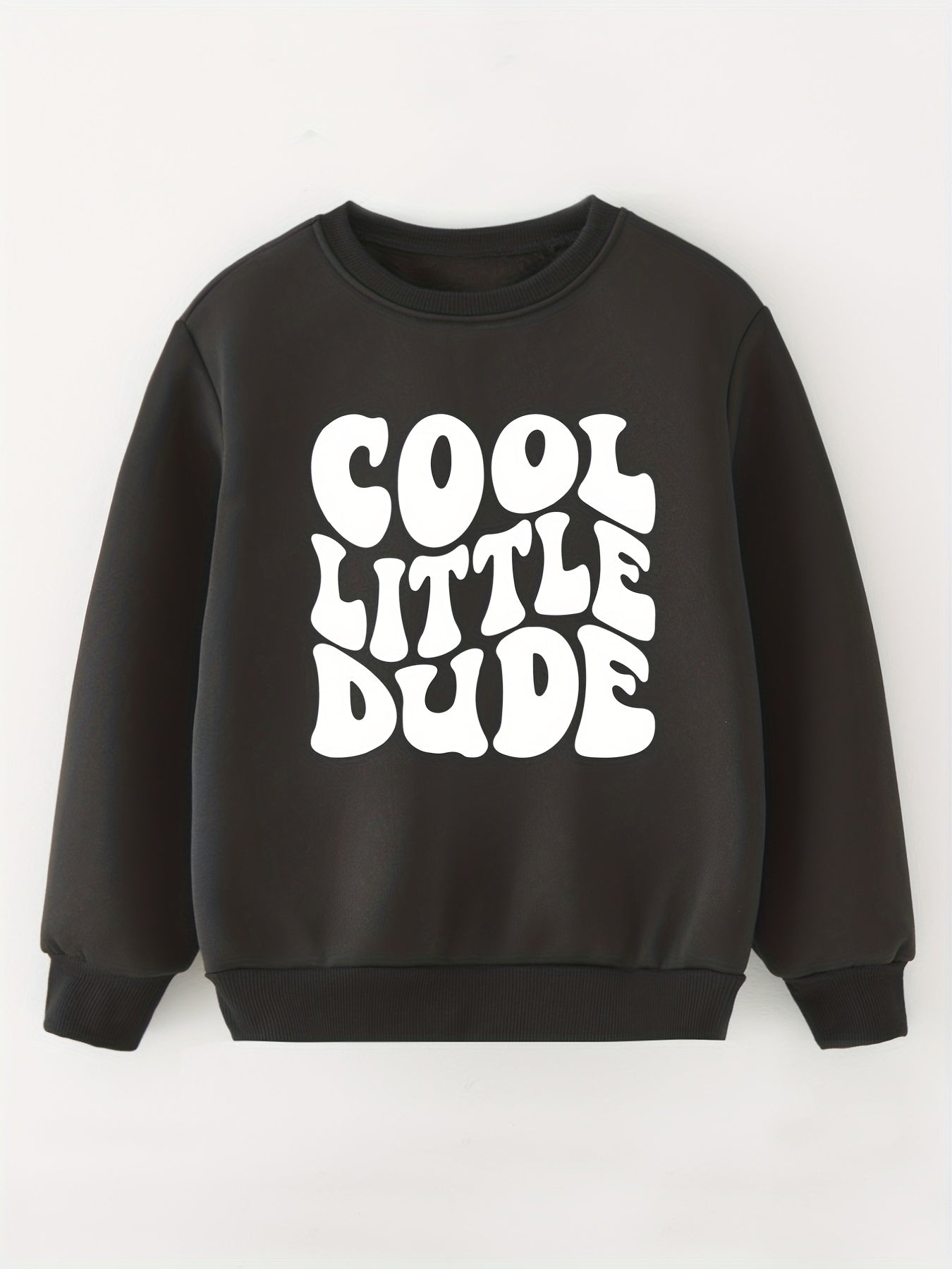 Girl's Letters Print Sweat Shirt Pullover For Little Girls