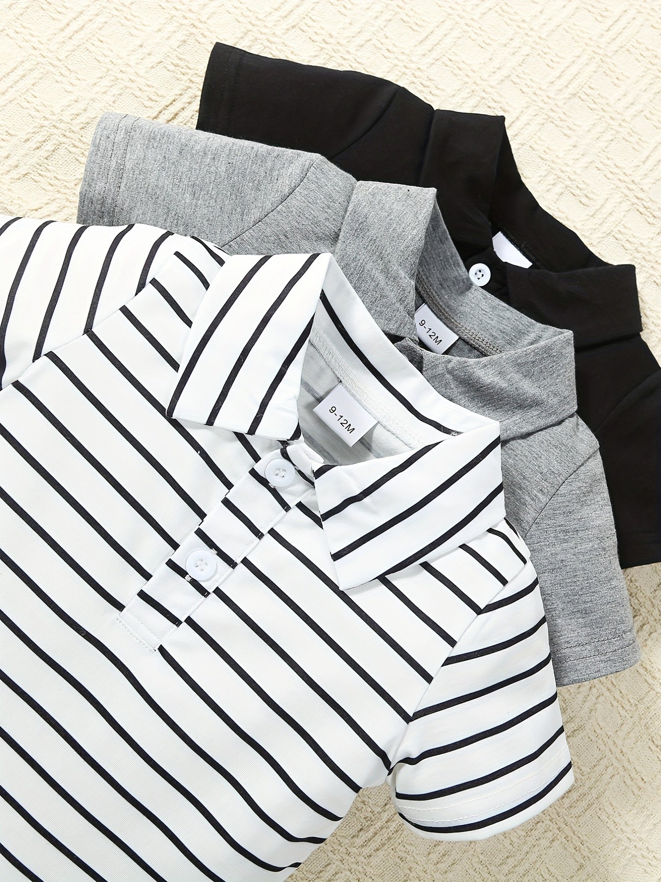 3pcs Baby Short Sleeve Triangle Bodysuits