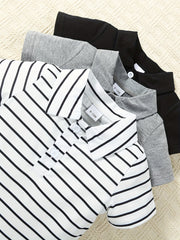 3pcs Baby Short Sleeve Triangle Bodysuits