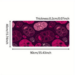 Pink Motorcycle Skull XL Mouse Pad